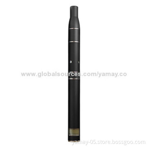 E-cigarette dry herb vaporizer AGO G5 with LCD screen show power and puffs